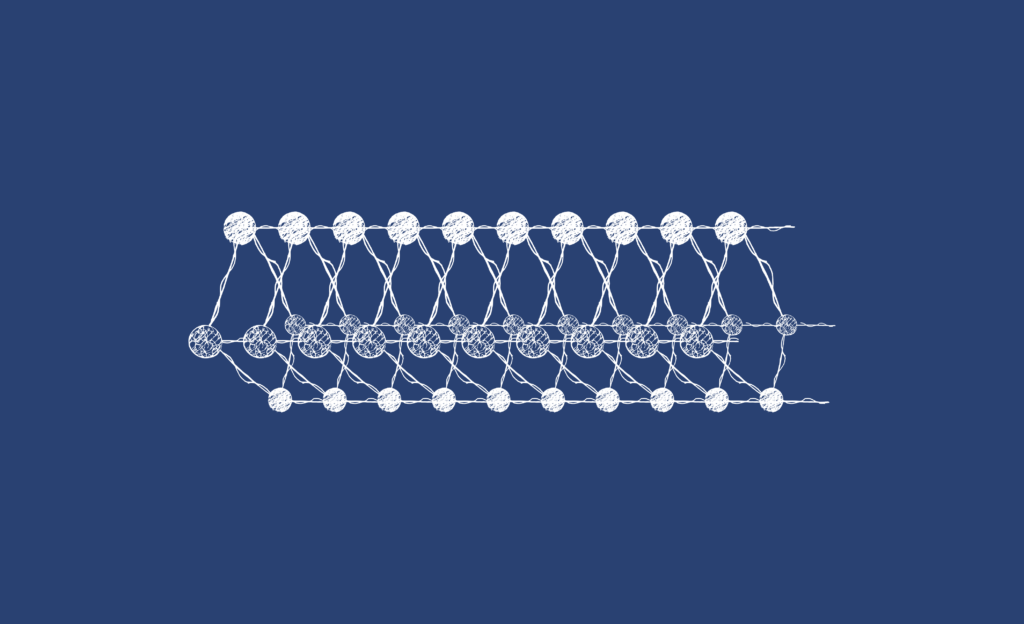 white scribbles on dark blue